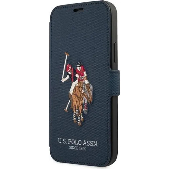 U.S. Polo Assn. US Polo USFLBKP12MPUGFLNV iPhone 12/12 Pro 6,1'' granatowy/navy book Polo Embroidery Collection - (USP000073-0)