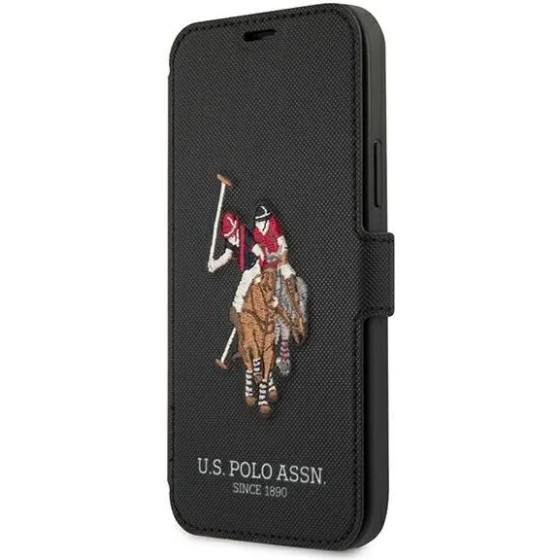 U.S. Polo Assn. US Polo USFLBKP12SPUGFLBK iPhone 12 mini 5,4'' czarny/black book Polo Embroidery Collection - (USP000070-0)