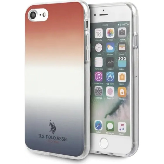 U.S. Polo Assn. US Polo USHCI8TRDGRB iPhone 7/8/SE 2020 / SE 2022 czerwono-niebieski/blue&red Gradient Pattern Collection - (USP000033-0)