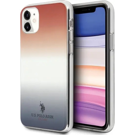 U.S. Polo Assn. US Polo USHCN61TRDGRB iPhone 11 czerwono-niebieski/blue&red Gradient Pattern Collection - (USP000029-0)