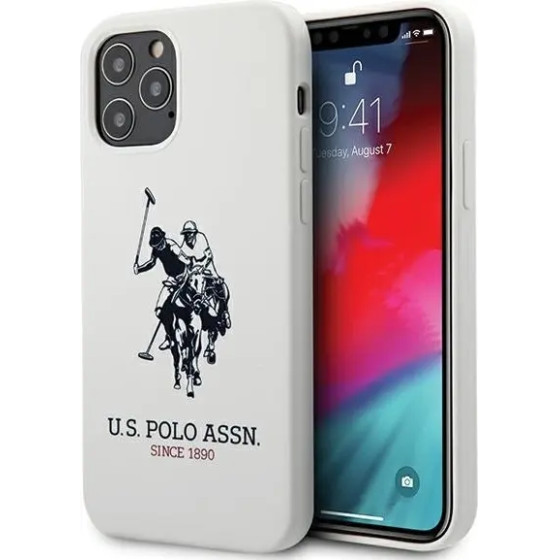 U.S. Polo Assn. US Polo USHCP12LSLHRWH iPhone 12 Pro Max 6.7 white/white Silicone Collection - (USP000069-0)