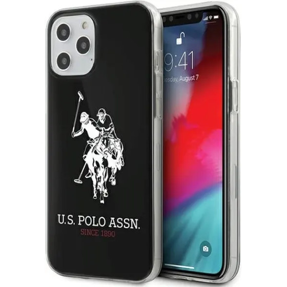 U.S. Polo Assn. US Polo USHCP12LTPUHRBK iPhone 12 Pro Max 6,7'' czarny/black Shiny Big Logo - (USP000054-0)