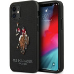 U.S. Polo Assn. US Polo USHCP12SPUGFLBK iPhone 12 mini 5,4'' czarny/black Polo Embroidery Collection - (USP000064-0)