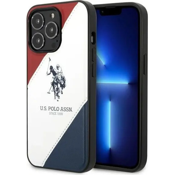 U.S. Polo Assn. US Polo USHCP14XPSO3 iPhone 14 Pro Max 6.7 white/white Tricolor Embossed - (USP000127-0)