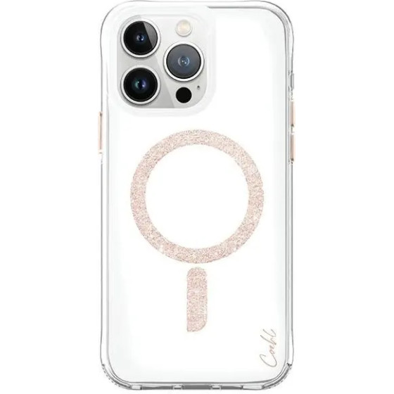 UNIQ Coehl Glace Magnetic Charging case for iPhone 15 Pro - pink and gold - (Uni001069-0)