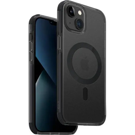UNIQ Combat case iPhone 14 Plus / 15 Plus 6.7 Magclick Charging black/concrete charcoal - (Uni000727-0)