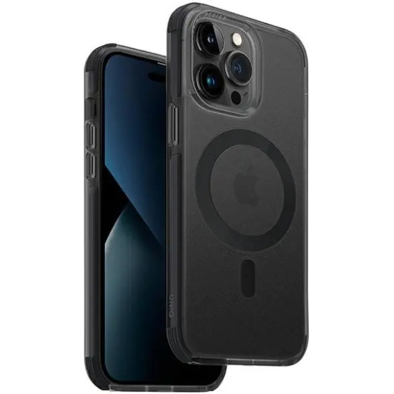 UNIQ Combat iPhone 14 Pro 6.1 case Magclick Charging black/concrete charcoal - (Uni000730-0)
