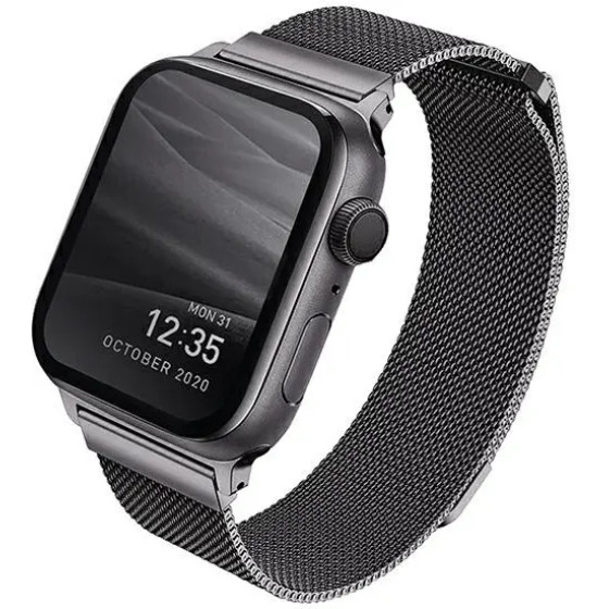 UNIQ Dante Stainless Steel strap for Apple Watch 1/2/3/4/5/6/7/8/SE/SE2 38/40/41mm - graphite - (Uni000363-0)