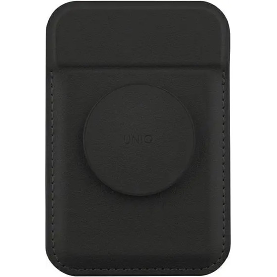 UNIQ Flixa Magnetic Card Wallet with Stand Black/Jet Black MagSafe - (Uni001083-0)