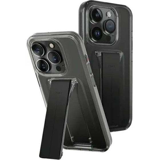 UNIQ Heldro Mount case with Stand iPhone 15 Pro 6.1 smoke/vapor smoke - (Uni001077-0)