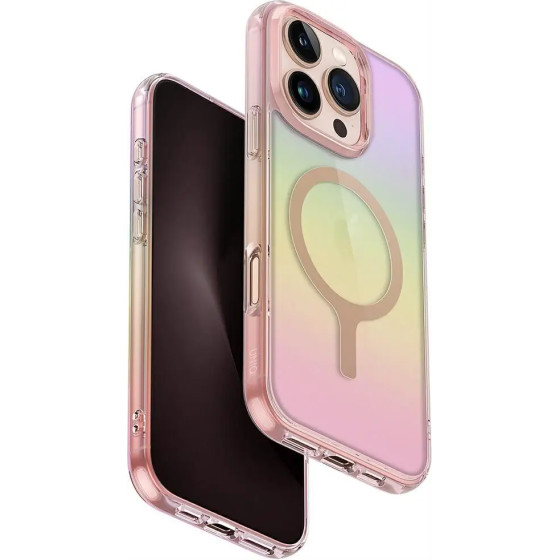 UNIQ Iridescia Magclick Charging Case for iPhone 16 Pro - Pink - (Uni001515-0)