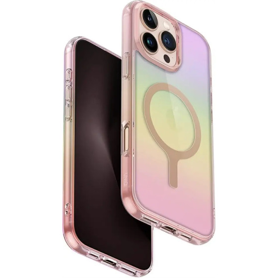 UNIQ Iridescia Magclick Charging Case for iPhone 16 Pro Max - Pink - (Uni001514-0)