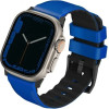 UNIQ Linus Airosoft Silicone Strap for Apple Watch 1/2/3/4/5/6/7/8/SE/SE2/Ultra 42/44/45/49mm - Blue - (Uni000919-0)