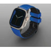 UNIQ Linus Airosoft Silicone Strap for Apple Watch 1/2/3/4/5/6/7/8/SE/SE2/Ultra 42/44/45/49mm - Blue - (Uni000919-0)