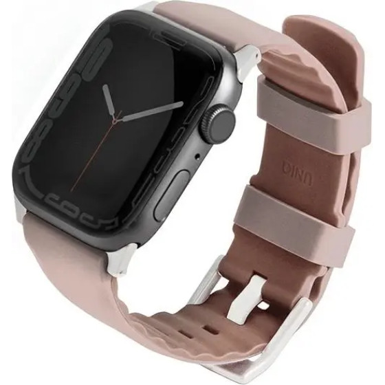 UNIQ Linus Apple Watch Series 4/5/6/7/8/SE/SE2 strap 38/40/41mm. Airosoft Silicone pink/blush pink - (Uni000692-0)