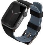 UNIQ Linus Apple Watch Series 4/5/6/7/8/SE/SE2/Ultra strap 42/44/45mm. Airosoft Silicone black/midnight black - (Uni000693-0)