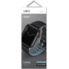UNIQ Linus Apple Watch Series 4/5/6/7/8/SE/SE2/Ultra strap 42/44/45mm. Airosoft Silicone black/midnight black - (Uni000693-0)