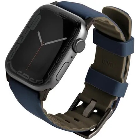 UNIQ Linus strap for Apple Watch 1/2/3/4/5/6/7/8/SE/SE2/Ultra 42/44/45/49mm - blue - (Uni000695-0)
