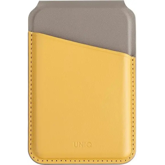 UNIQ Lyden DS magnetic RFID wallet with phone stand - yellow-gray - (Uni001211-0)