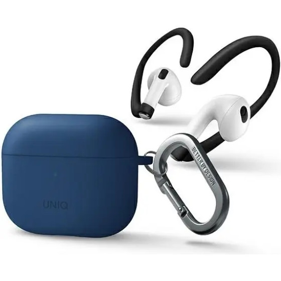 UNIQ Nexo case for AirPods 3 + Ear Hooks Silicone - blue - (Uni000604-0)