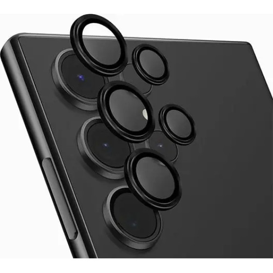 UNIQ Optix Aluminum Camera Lens Protector for Samsung Galaxy S24 Ultra camera lens with applicator - black - (Uni001213-0)
