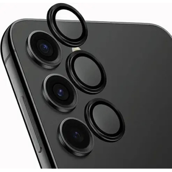UNIQ Optix Aluminum Camera Lens Protector for Samsung Galaxy S24+ camera lens with applicator - black - (Uni001170-0)
