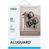 UNIQ Optix Aluminum Camera Lens Protector iPhone 16 Pro 6.3 / 16 Pro Max 6.9 taupe gold camera lens glass with applicator - (Uni001356-0)