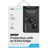 UNIQ Optix Glass Aluminum Camera Lens Protector for iPhone 15 / 15 Plus Camera Lens with Applicator - Black - (Uni001173-0)