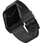 UNIQ Straden Leather Hybrid Strap for Apple Watch 1/2/3/4/5/6/7/8/SE/SE2/Ultra 42/44/45/49mm - Gray - (Uni000617-0)