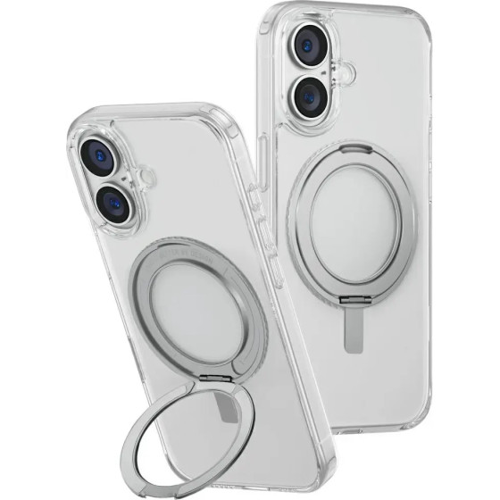 UNIQ Swivix 360 Rotating Kickstand Case for iPhone 16 Plus - Clear - (Uni001527-0)