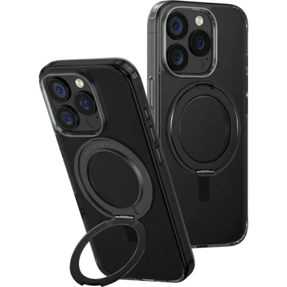 UNIQ Swivix 360 Rotating Kickstand Case for iPhone 16 Pro - Black - (Uni001521-0)