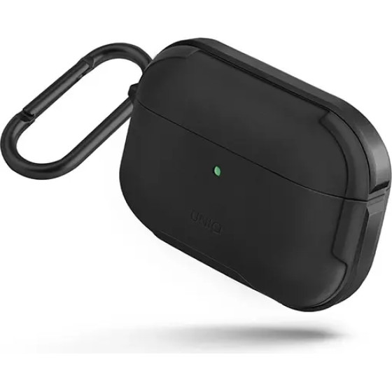 UNIQ Valencia AirPods Pro Case Black/Midnight Black Antimicrobial - (Uni000337-0)