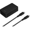 UNIQ Versa Slim LITHOS Collective USB-C PD 18W wall charger + USB-C / USB-C cable - black - (Uni000003-0)