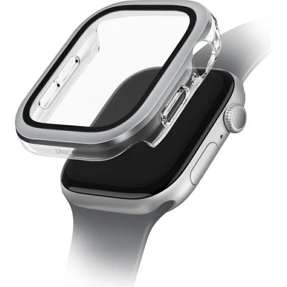 UNIQ Voute Tempered Glass Case for Apple Watch 10 42 mm - Silver - (Uni001472-0)