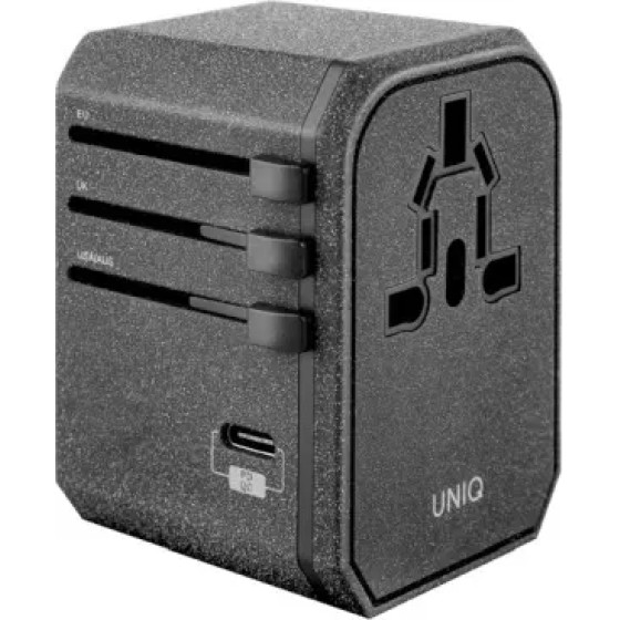 UNIQ Voyage LITHOS Collective 33W 2xUSB PD 18W QC 3.0 travel adapter - gray - (Uni000002-0)