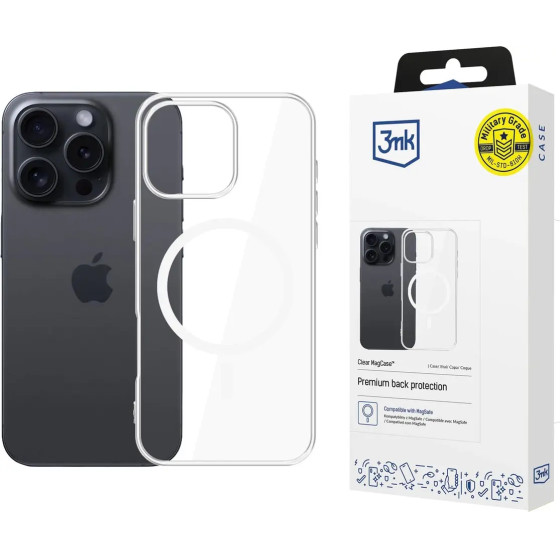 3mk Protection 3mk Clear MagCase Case for Apple iPhone 16 Pro Max - Transparent - (W-3CleMagC-AiP16PM-0)