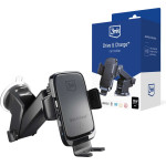 3mk Protection 3mk Drive & Charge car phone holder for grille/window/cockpit with inductive charger - black - (145366-0)