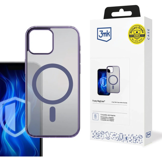 3mk Protection 3mk Frosty MagCase Purple Case for Apple iPhone 15 - purple - (W-3FrMaCaPu-AiP15-0)
