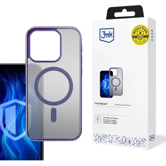 3mk Protection 3mk Frosty MagCase Purple Case for Apple iPhone 16 Pro Max - purple - (W-3FrMaCaPu-AiP16PM-0)
