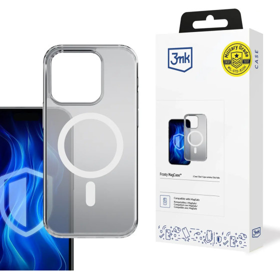 3mk Protection 3mk Frosty MagCase White Case for Apple iPhone 16 Pro Max - white - (W-3FrMaCaWh-AiP16PM-0)