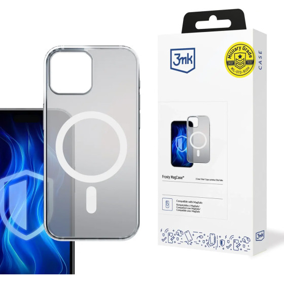 3mk Protection 3mk Frosty MagCase White for Apple iPhone 15 - white - (W-3FrMaCaWh-AiP15-0)