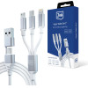 3mk Protection 3mk Hyper Cable 3in1 USB-A - USB-C / USB-C - micro USB - Lightning 1.5m - white - (153009-0)