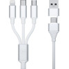 3mk Protection 3mk Hyper Cable 3in1 USB-A - USB-C / USB-C - micro USB - Lightning 1.5m - white - (153009-0)