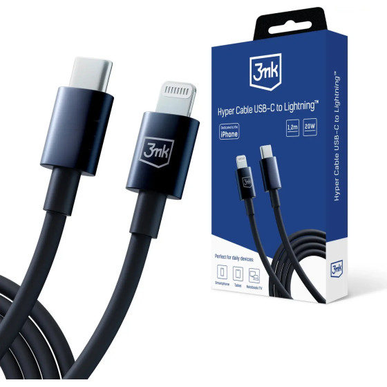 3mk Protection 3mk Hyper Cable USB-C / Lightning 20W 1.2m - black - (153006-0)
