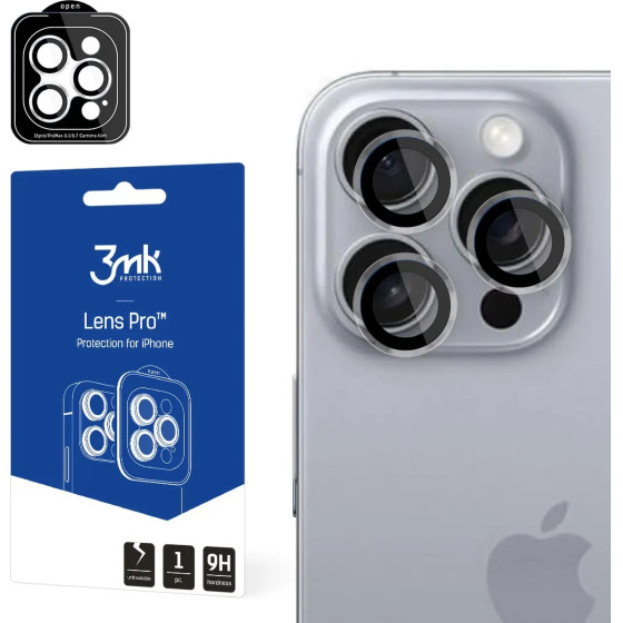 3mk Protection 3mk Lens Protection Pro Camera Cover for iPhone 16 Pro / 16 Pro Max - (157393-0)