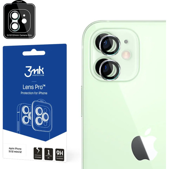 3mk Protection 3MK Lens Protection Pro iPhone 11/12/12 Mini Camera lens protection with mounting frame 1 pc. - (141653-0)