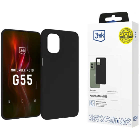 3mk Protection 3mk Matt Case for Motorola Moto G55 5G - Black - (W-3MatCas-MMG55-0)