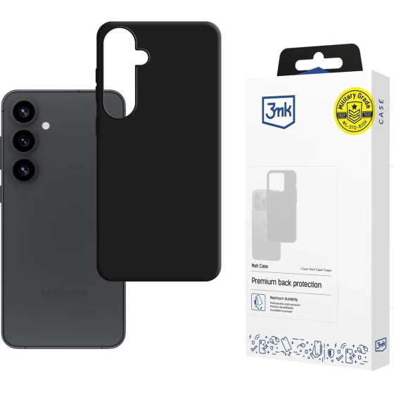 3mk Protection 3mk Matt Case for Samsung Galaxy S25 - Black - (W-3MatCas-SGS25-0)