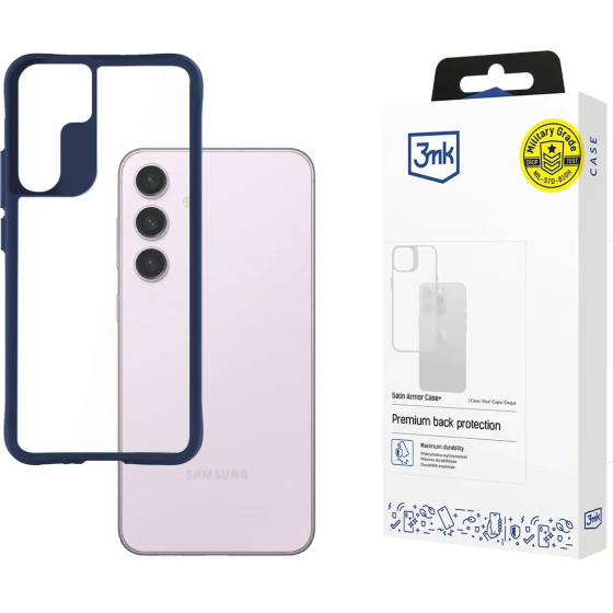 3mk Protection 3mk Satin Armor Case+ Blue for Samsung Galaxy S24 - transparent - (W-3SaArCpBu-SaS24-0)