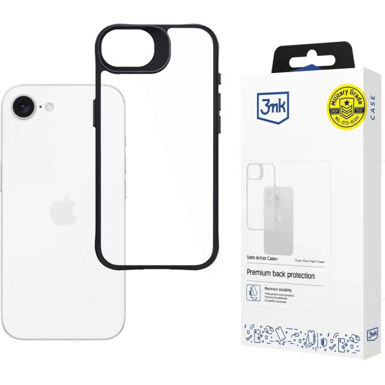 3mk Protection 3mk Satin Armor Case+ for Apple iPhone 16e / SE 4 - transparent - (W-3SArCaP-AiPhSE4-0)